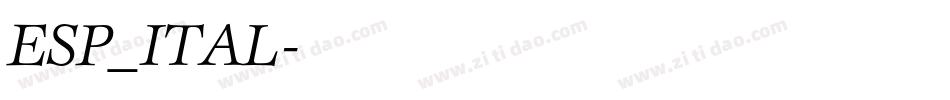 ESP_ITAL字体转换