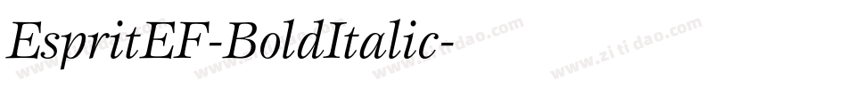 EspritEF-BoldItalic字体转换