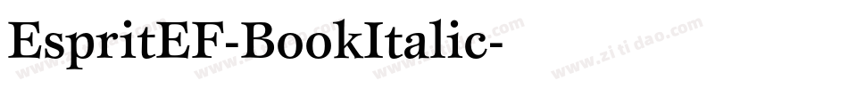 EspritEF-BookItalic字体转换