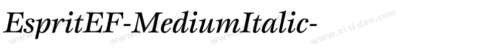 EspritEF-MediumItalic字体转换