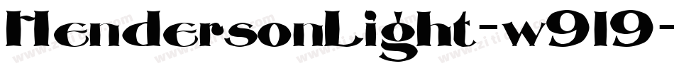 HendersonLight-w9l9字体转换