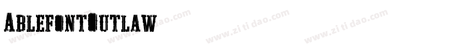 AblefontOutlaw字体转换