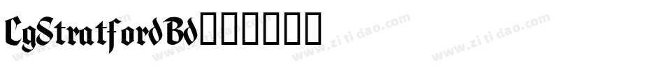 CgStratfordBd字体转换
