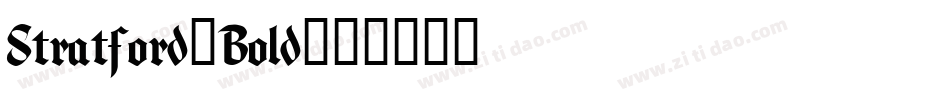 Stratford-Bold字体转换