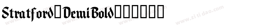Stratford-DemiBold字体转换