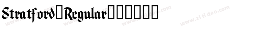 Stratford-Regular字体转换