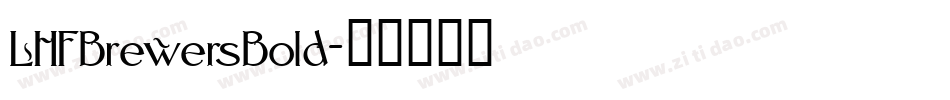LHFBrewersBold字体转换