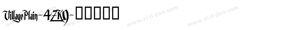 VillagePlain-4ZK9字体转换