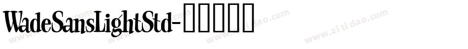 WadeSansLightStd字体转换