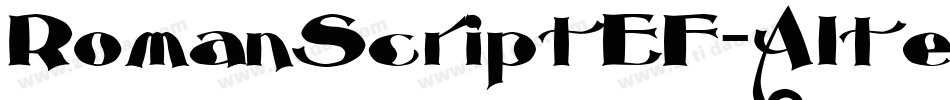 RomanScriptEF-Alternate字体转换