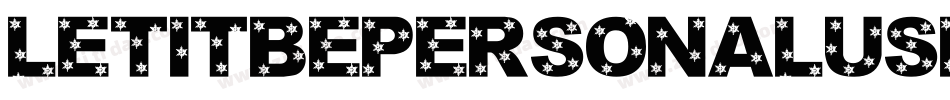LetItBePersonalUse-yw11Y字体转换