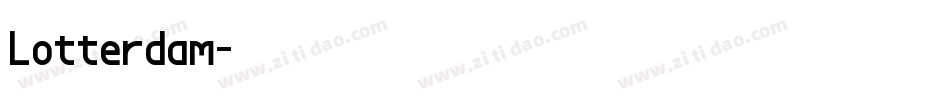 Lotterdam字体转换