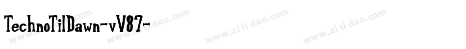 TechnoTilDawn-vV87字体转换
