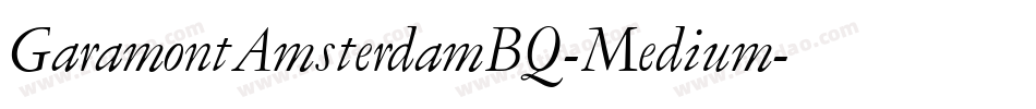 GaramontAmsterdamBQ-Medium字体转换