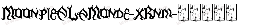 MoonpieALaMonde-xRnm字体转换