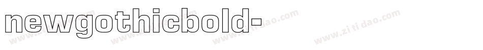 newgothicbold字体转换