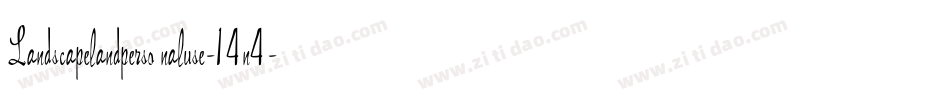 Landscapelandpersonaluse-14n4字体转换