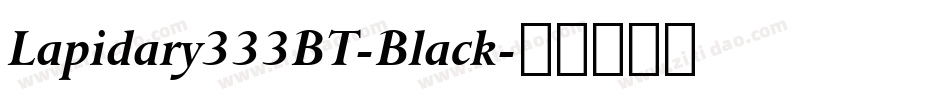Lapidary333BT-Black字体转换