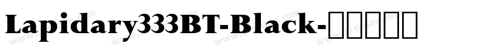 Lapidary333BT-Black字体转换