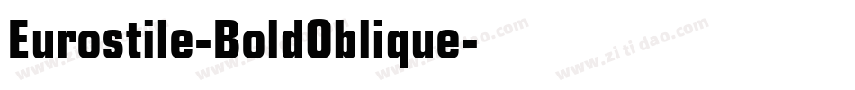 Eurostile-BoldOblique字体转换