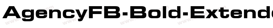 AgencyFB-Bold-Extended-2字体转换