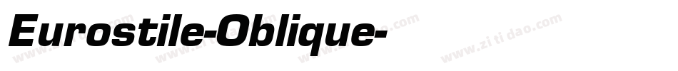 Eurostile-Oblique字体转换