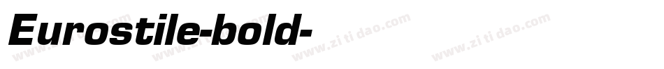 Eurostile-bold字体转换