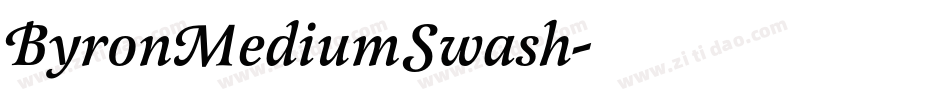 ByronMediumSwash字体转换