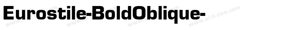 Eurostile-BoldOblique字体转换