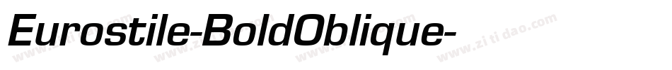 Eurostile-BoldOblique字体转换