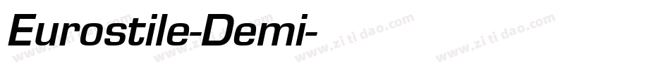 Eurostile-Demi字体转换