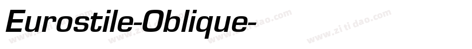 Eurostile-Oblique字体转换