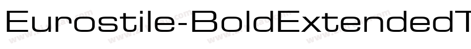Eurostile-BoldExtendedTwo字体转换