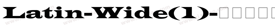 Latin-Wide(1)字体转换