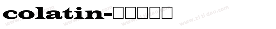 colatin字体转换