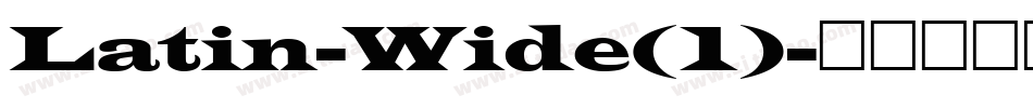 Latin-Wide(1)字体转换