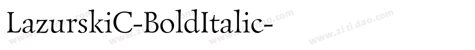 LazurskiC-BoldItalic字体转换