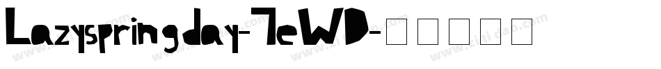 Lazyspringday-7eWD字体转换