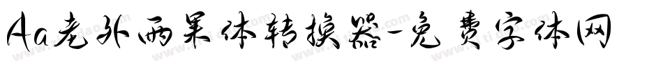 Aa老外雨果体转换器字体转换
