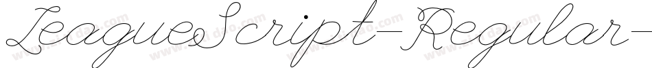 LeagueScript-Regular字体转换