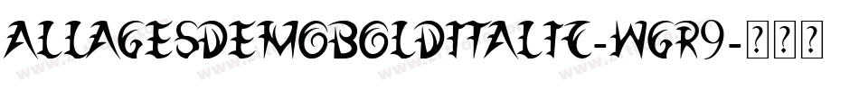 AllAgesDemoBoldItalic-wgR9字体转换