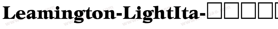 Leamington-LightIta字体转换