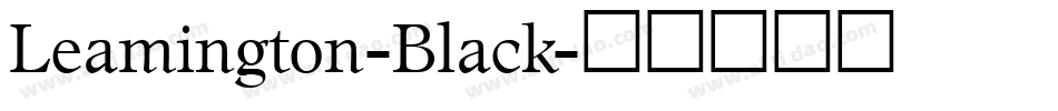Leamington-Black字体转换