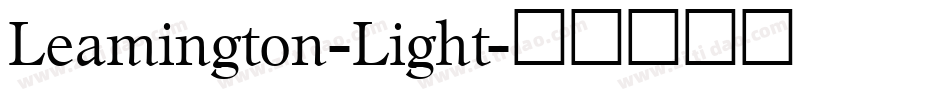 Leamington-Light字体转换