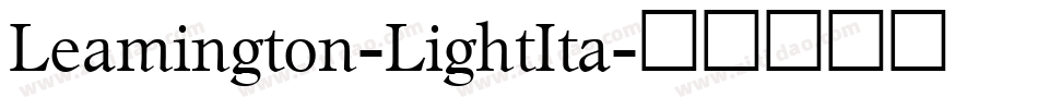 Leamington-LightIta字体转换