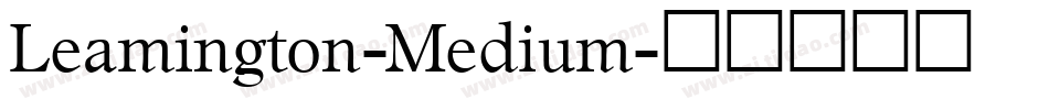 Leamington-Medium字体转换
