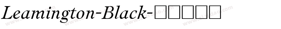 Leamington-Black字体转换