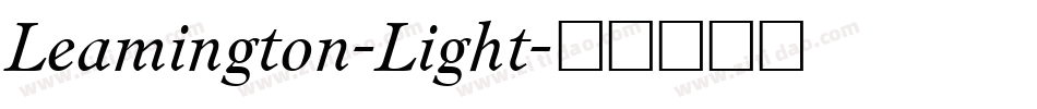 Leamington-Light字体转换