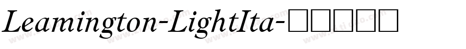 Leamington-LightIta字体转换