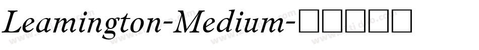 Leamington-Medium字体转换